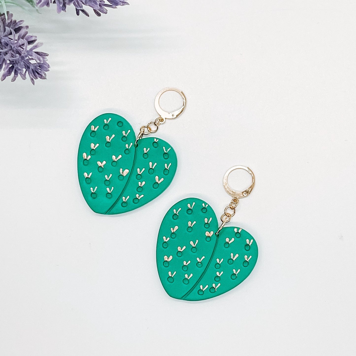 Nopales Heart Dangles